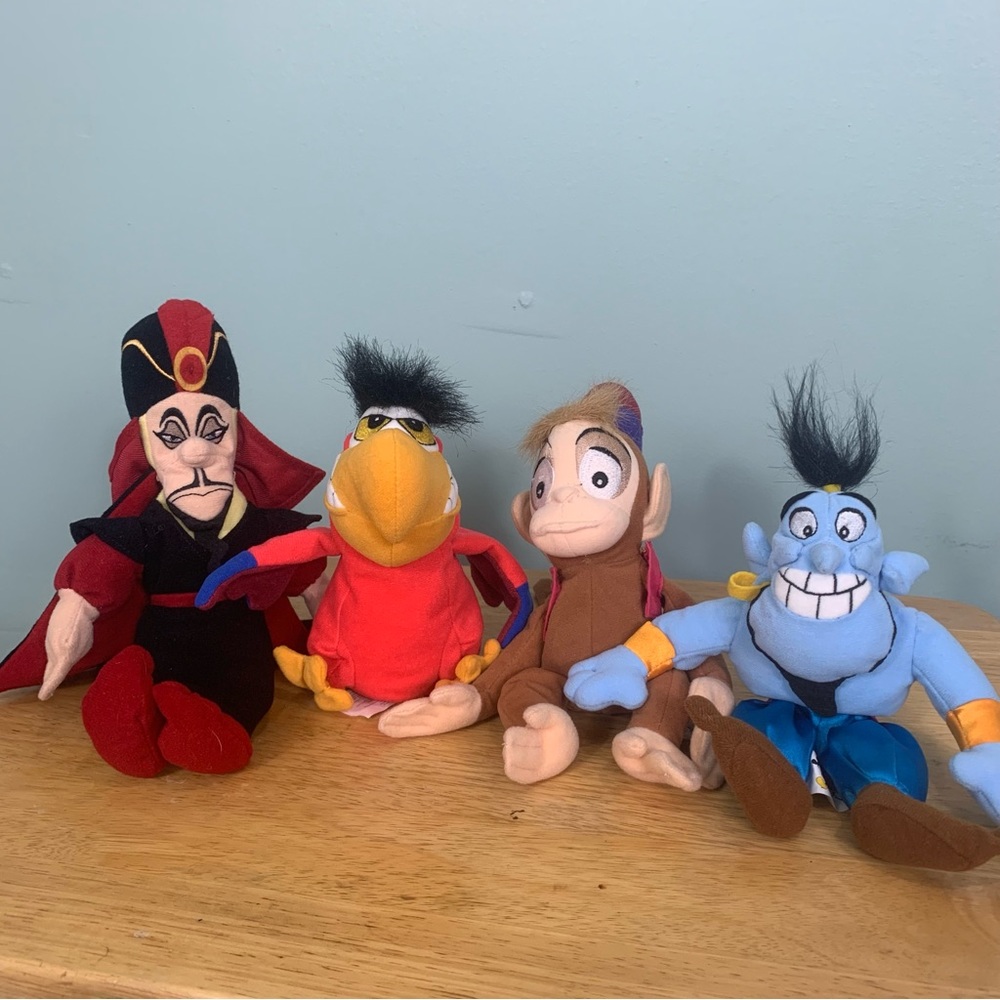 Aladdin Beanies Disney Store‎ Vintage Genie Jafar Abu Lago